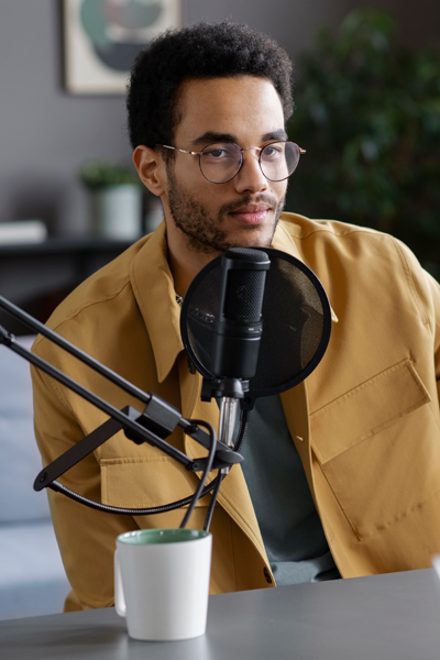 Gravação de podcast